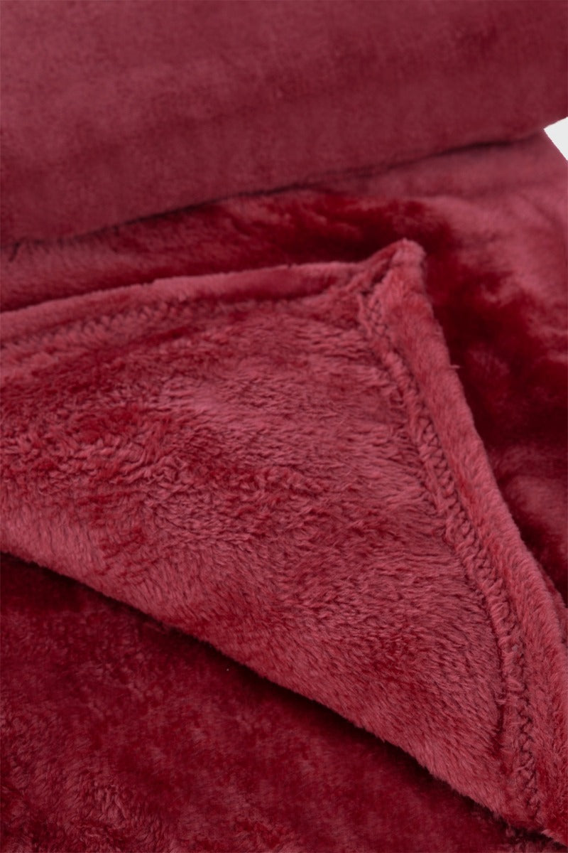 Patura polar VELVET BIO BORDEAUX 130/170 cm