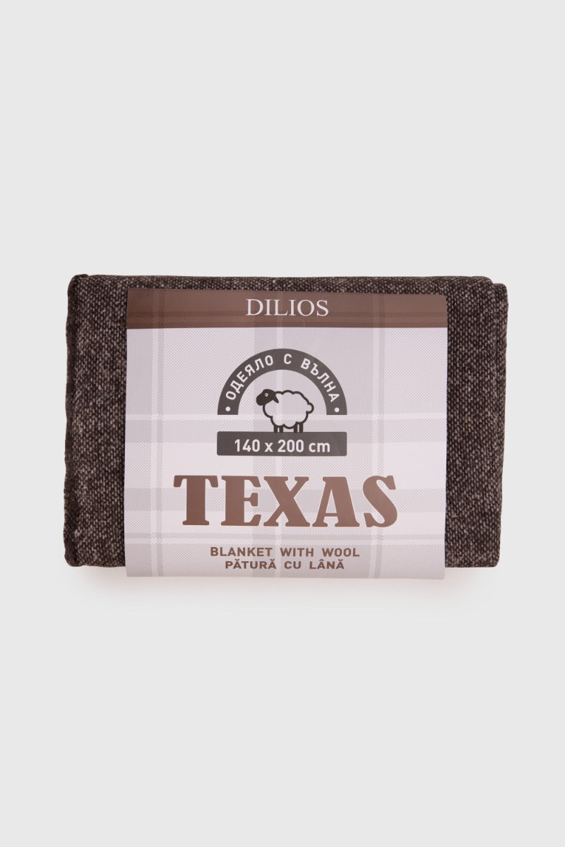 Patura cu lana TEXAS MARO 140/200 cm