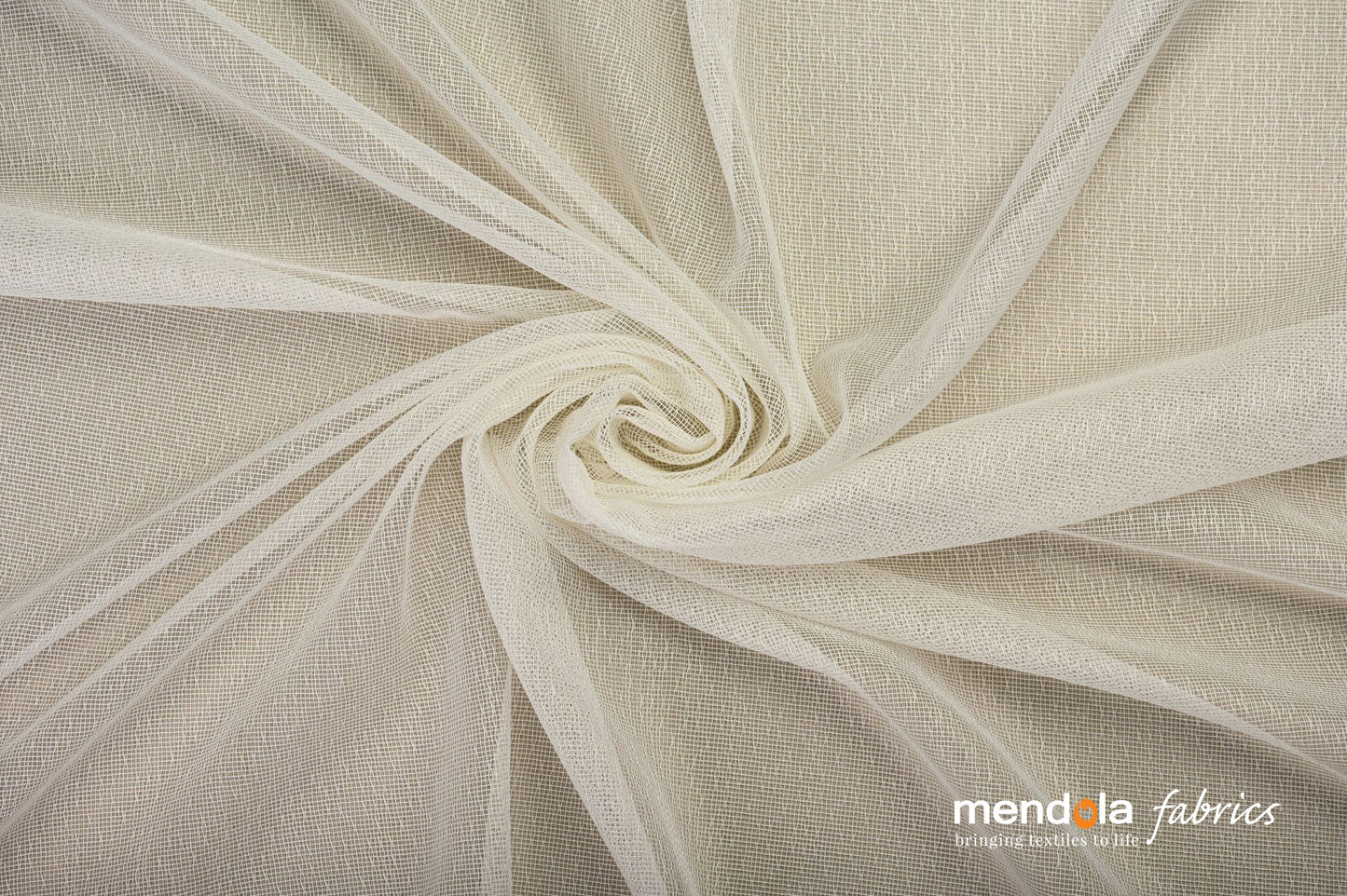 Perdea JEUX R1700, crem, tip plasă, cu inserții strălucitoare