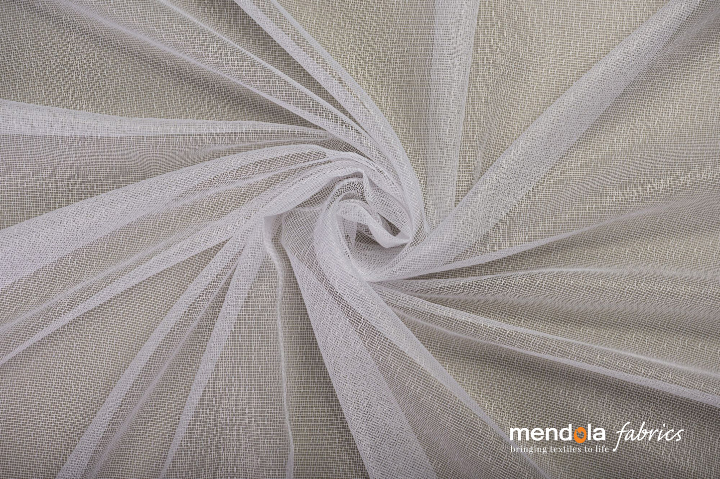 Perdea JEUX T08, ivoire, tip plasă, cu inserții strălucitoare