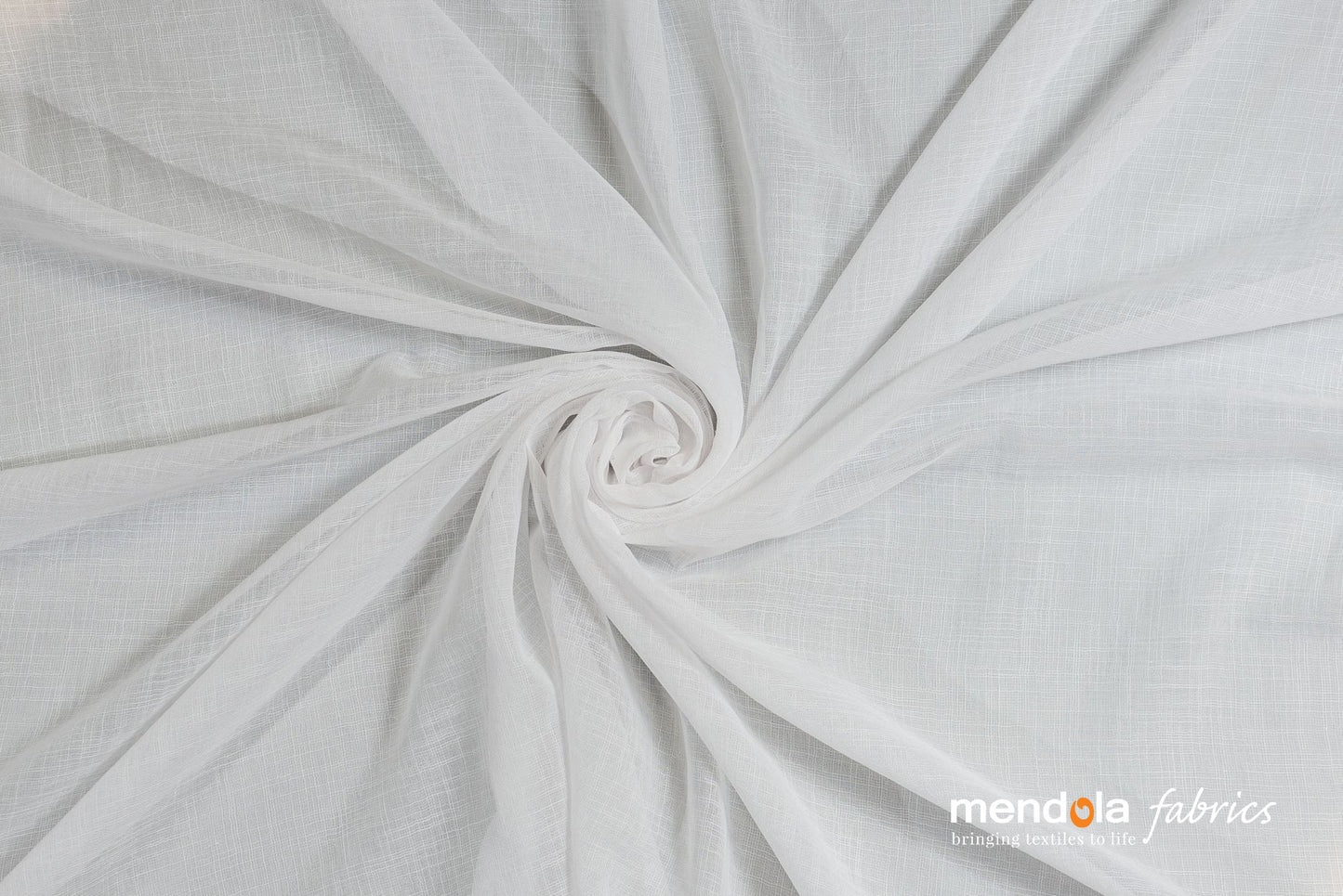 Perdea Liberty R01, albă, model texturat cu aspect organic