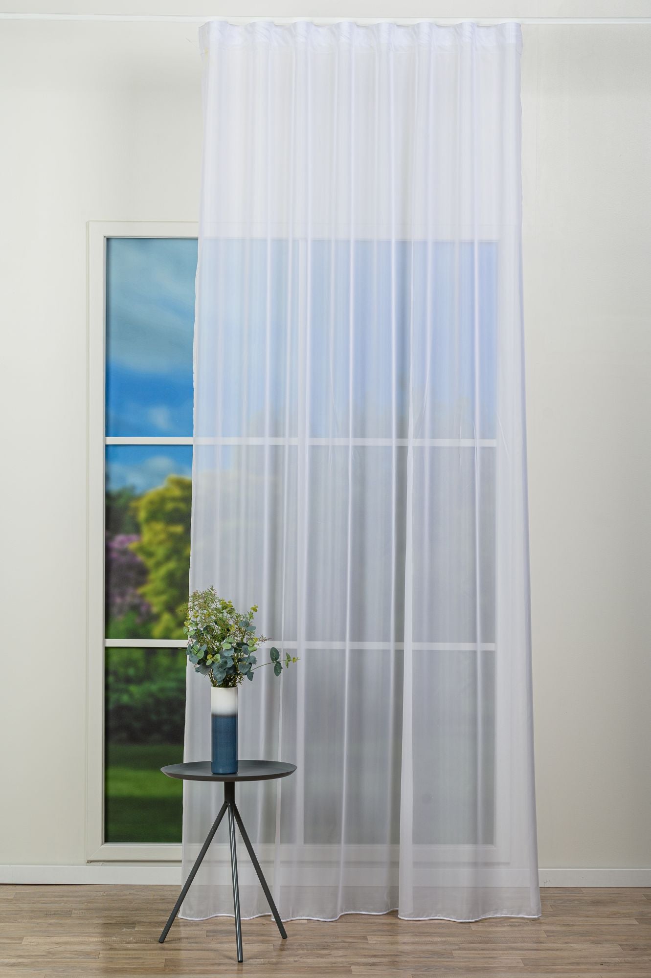 Curtain Luisa T01, veil, white, plain