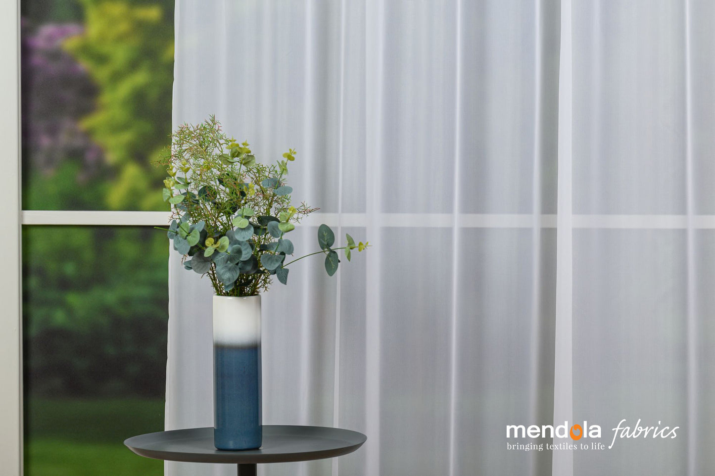 Curtain Luisa T01, veil, white, plain