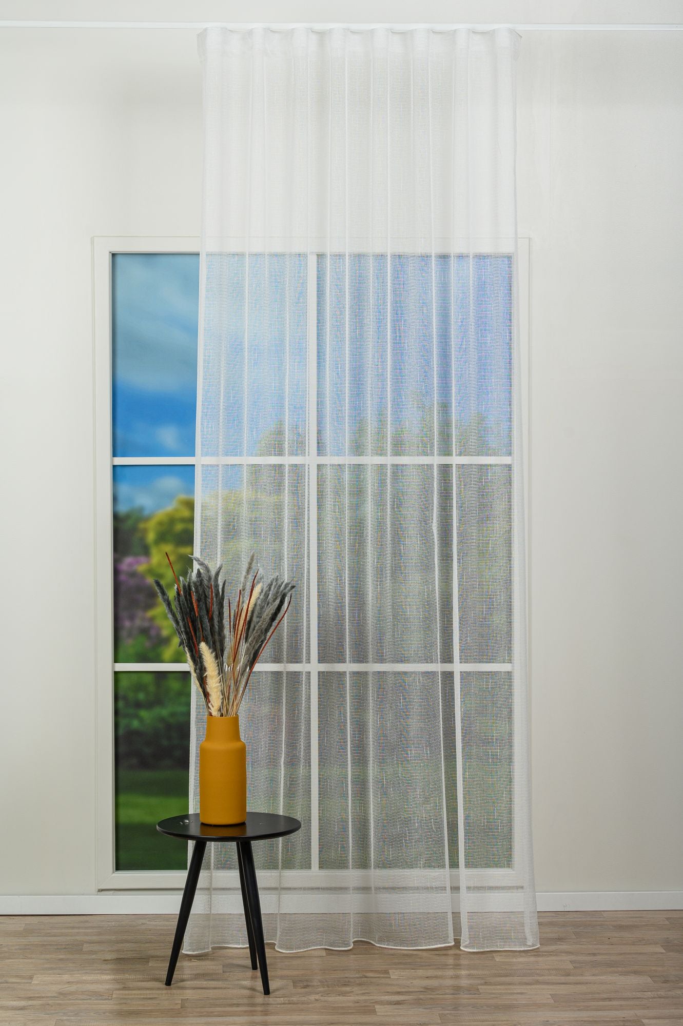 Perdea Oiseau R02, crem, model geometric subtil