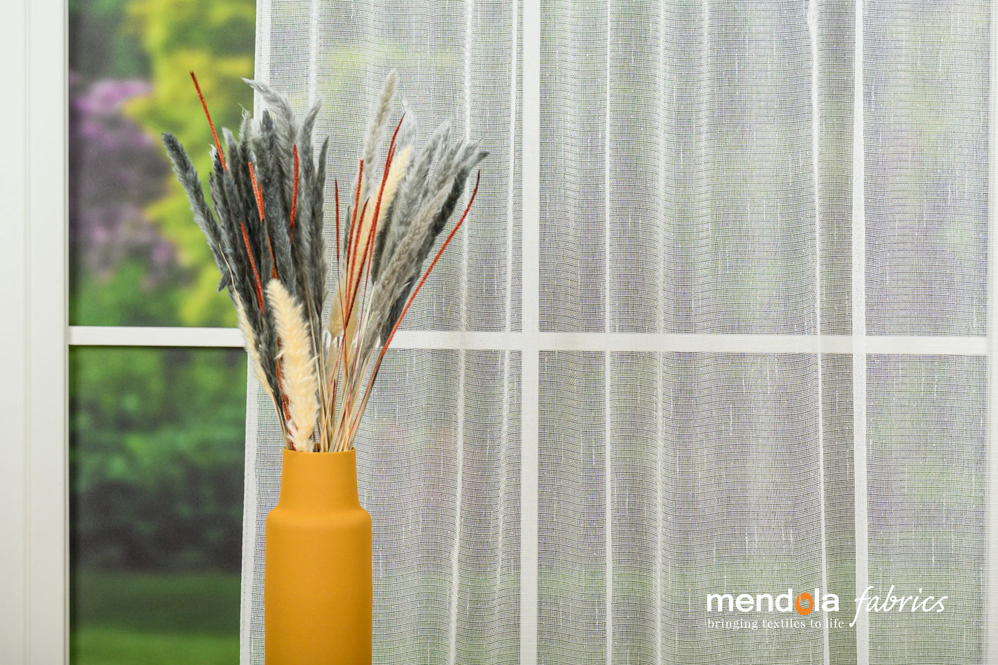 Perdea Oiseau R02, crem, model geometric subtil