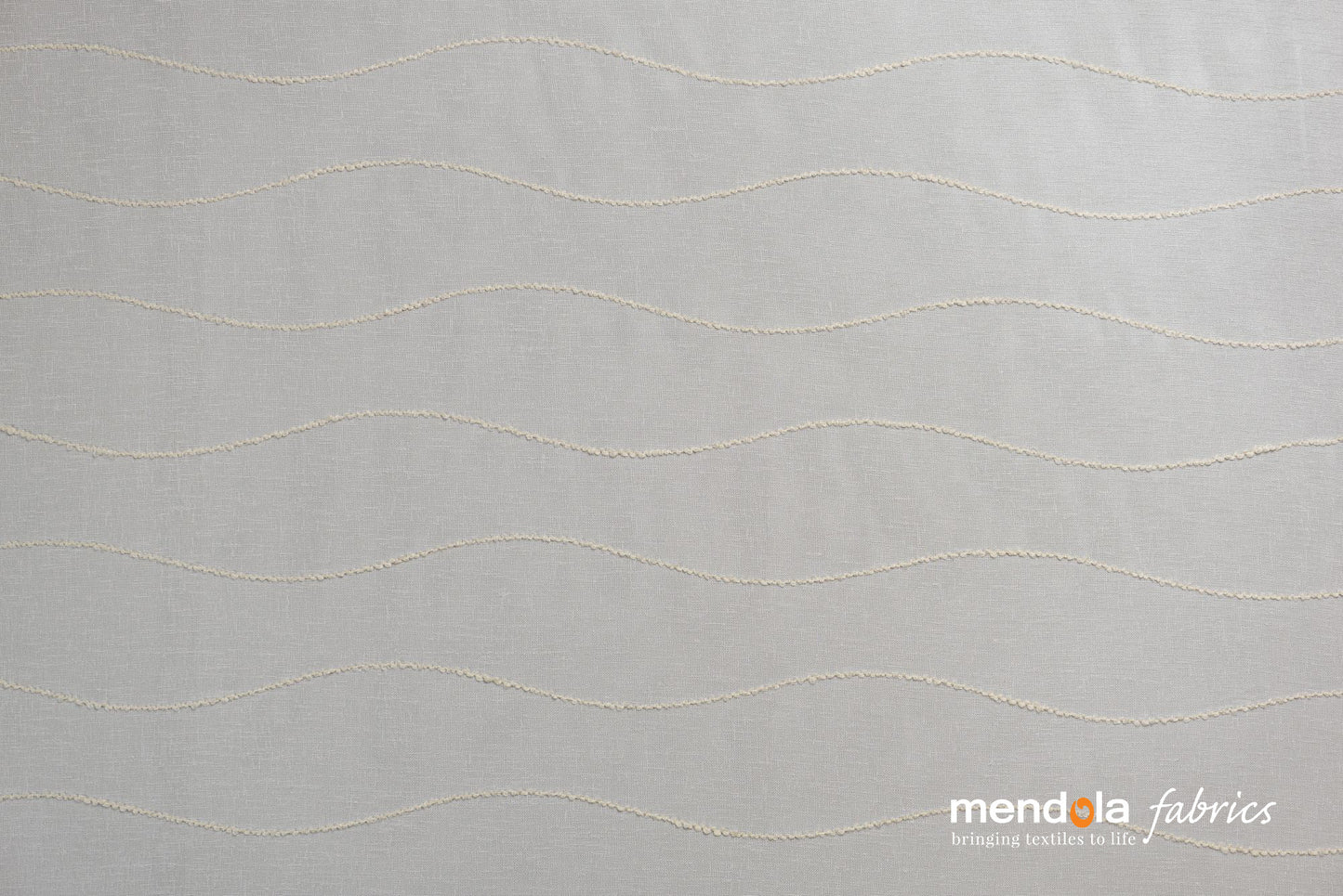 Perdea Patio 02, crem, cu broderie model liniar