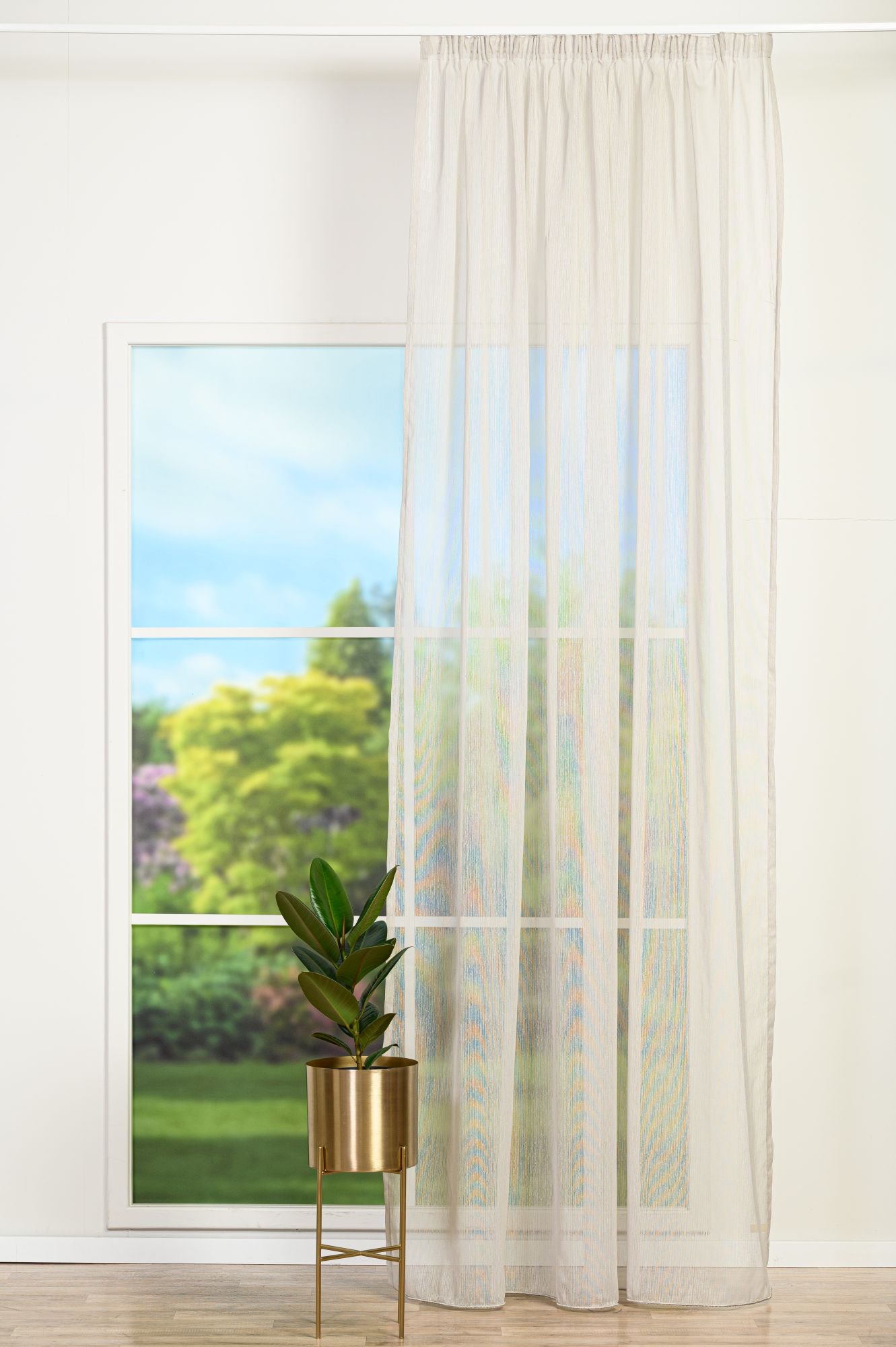 Perdea SENSO L9546, gri, simplă, cu țesătură natur