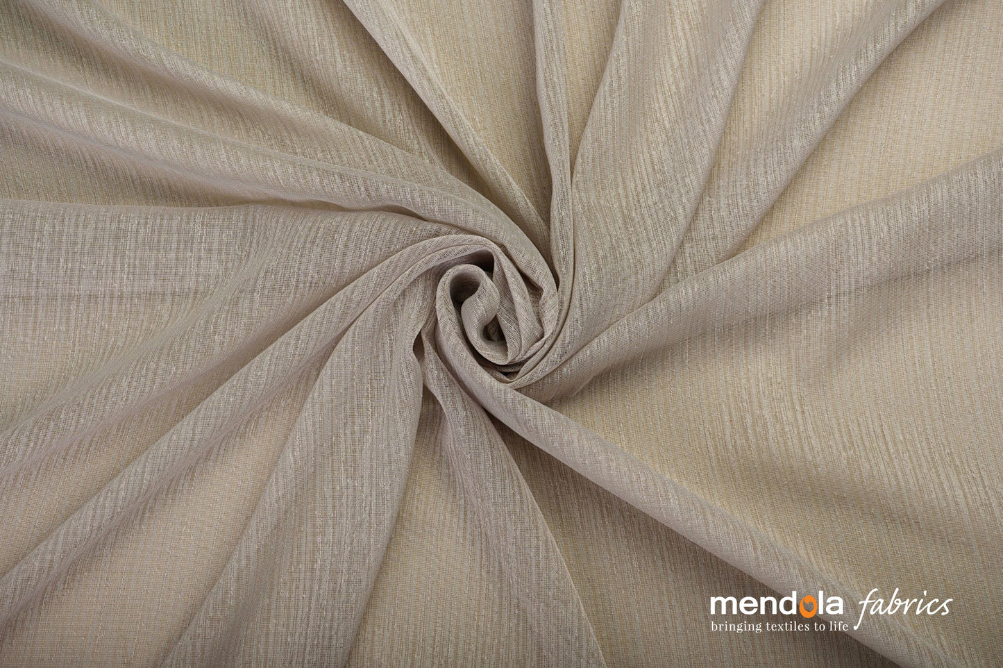 Perdea SENSO L9758, taupe, simplă, cu țesătură natur