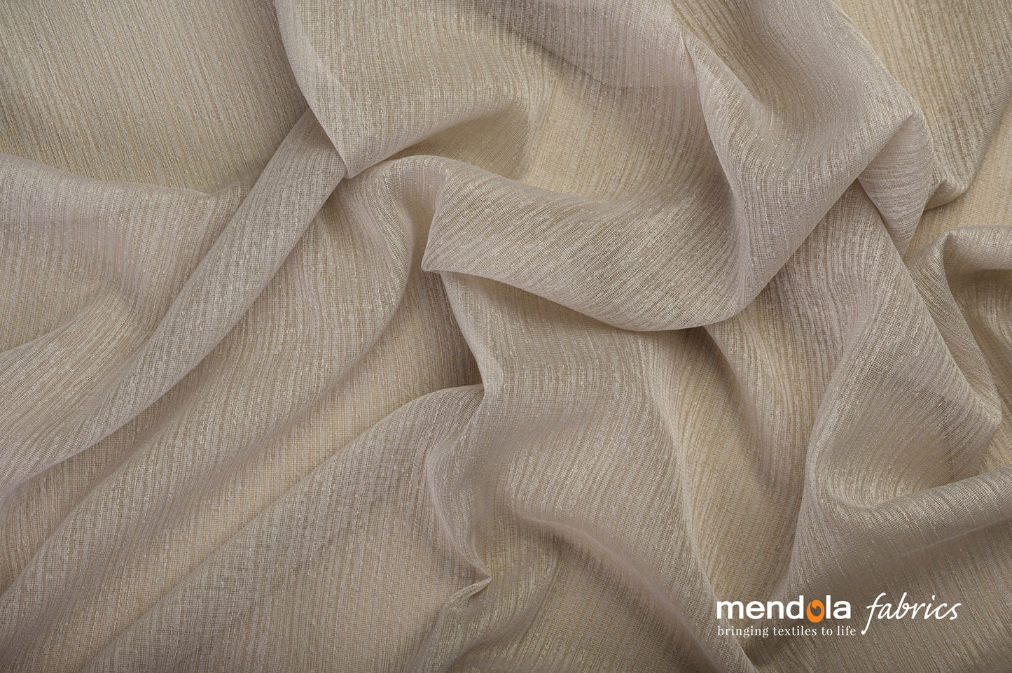 Perdea SENSO L9758, taupe, simplă, cu țesătură natur