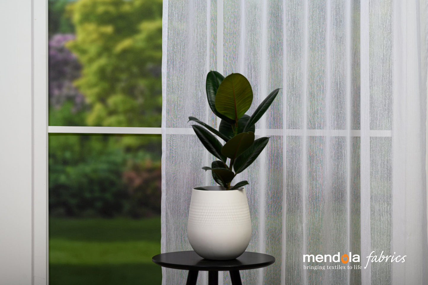 Perdea SENSO T01, albă, simplă, cu țesătură natur