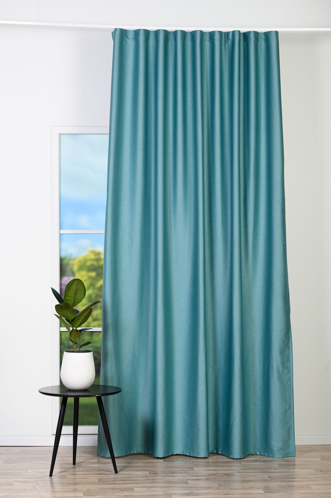 Draperie ECHO 19, turcoaz, dimout, uni, opacă