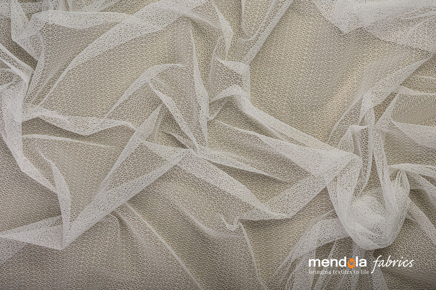 Perdea BOUQUET 01, albă, model geometric mărunt