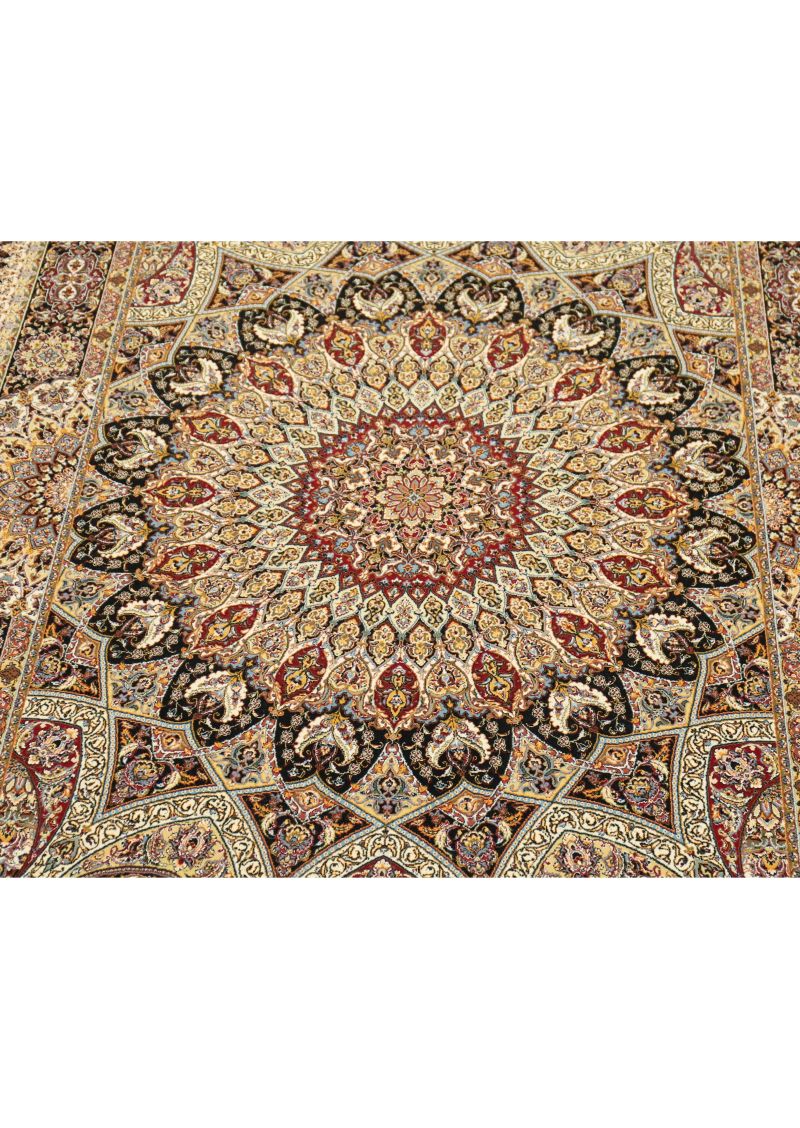 Abrishim 3809A carpet, silk and bamboo, 150 x 230 cm, multicolor
