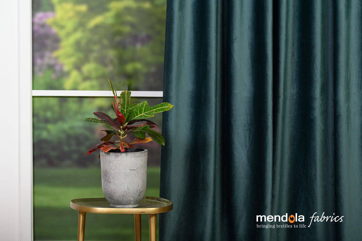 Draperie catifea CASTELLANO 52, verde închis, uni