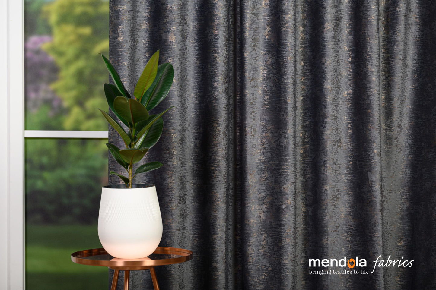 Draperie FELIZ 20, catifea, gri, model abstract