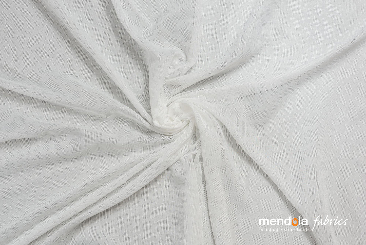 Perdea Hydra 01, crem, voal, cu model abstract