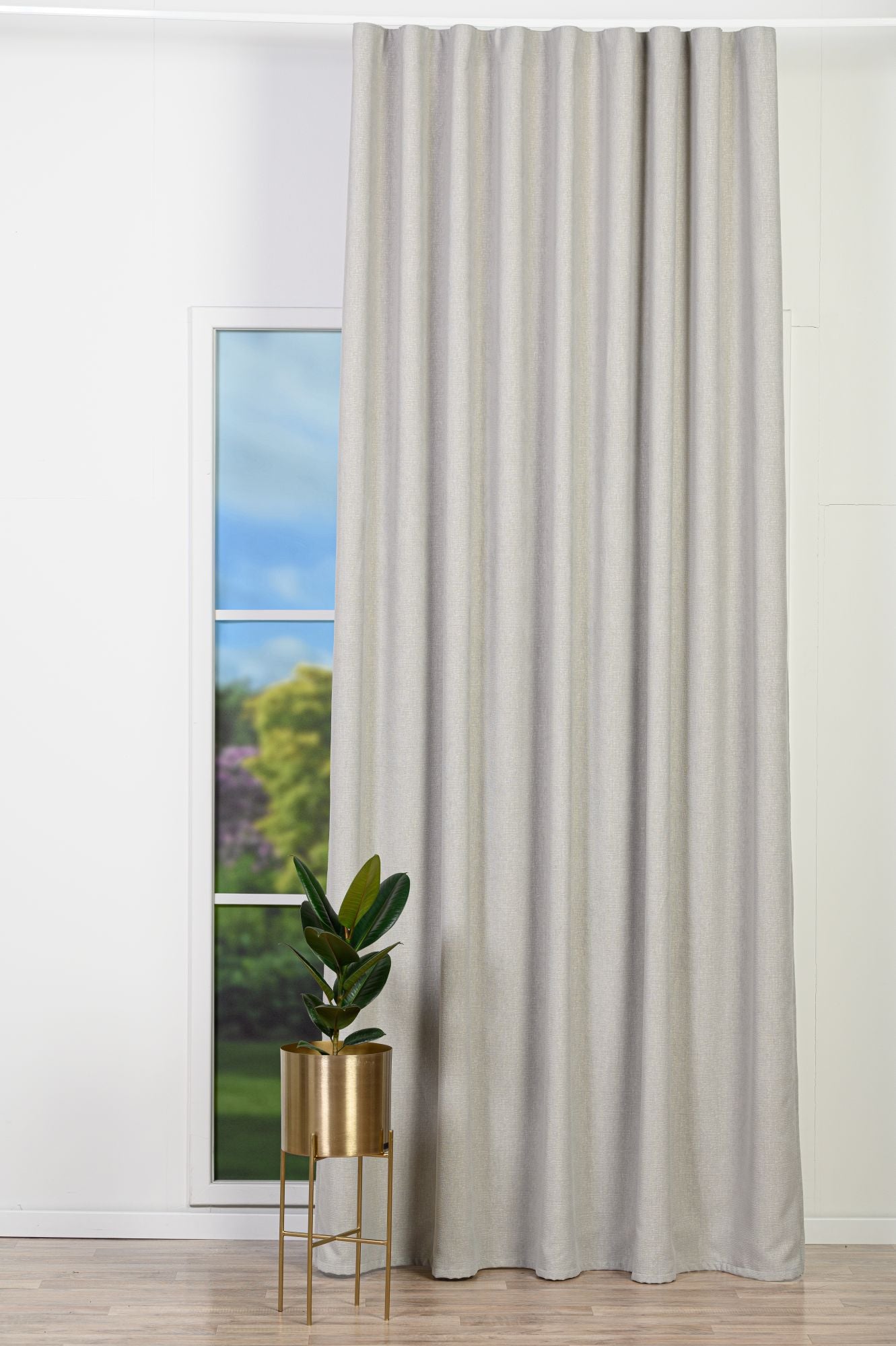 Draperie NAVARRO 02, gri, țesătură tip chenille