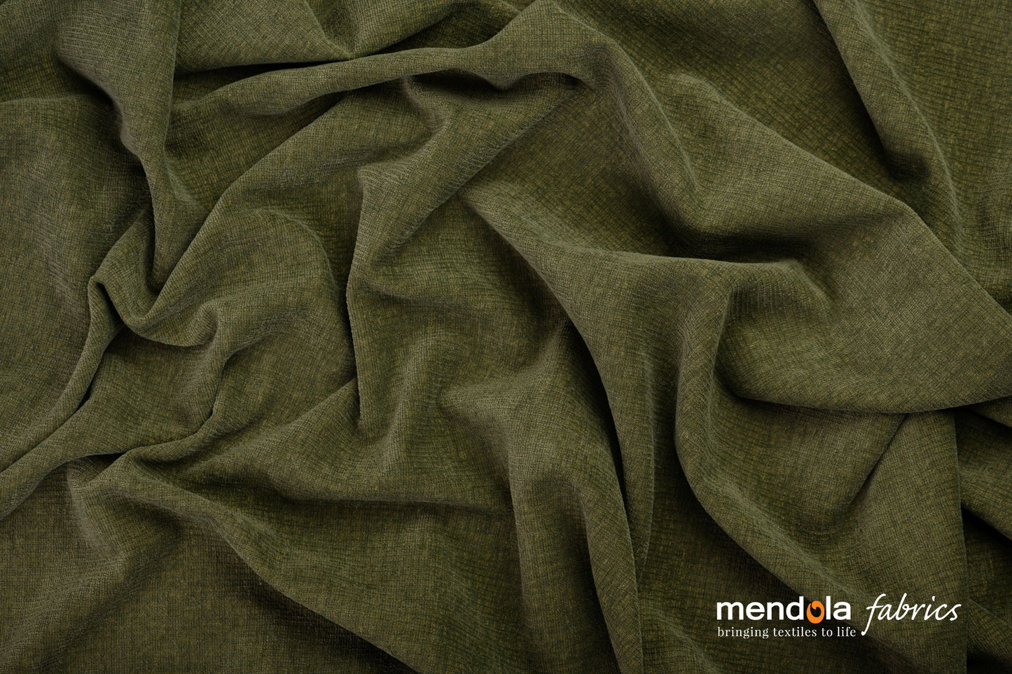 Draperie NAVARRO 05, verde, țesătură tip chenille