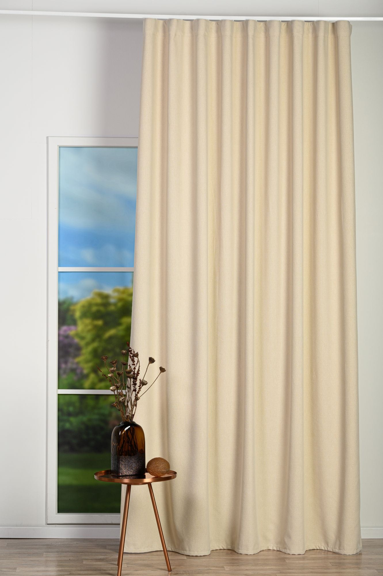 Draperie NAVARRO 13, crem, țesătură tip chenille