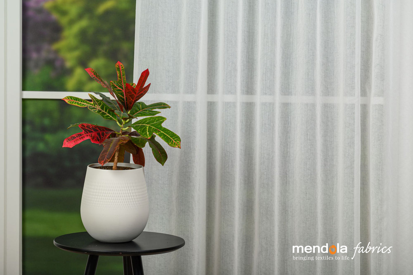 Nest 01 curtain, cream, simple, mesh type