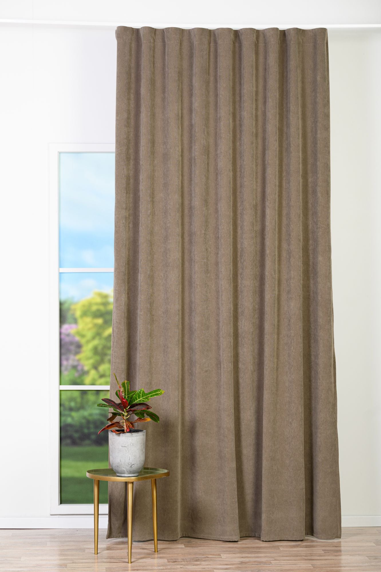 Draperie PONTE 30, maro, țesătură tip chenille