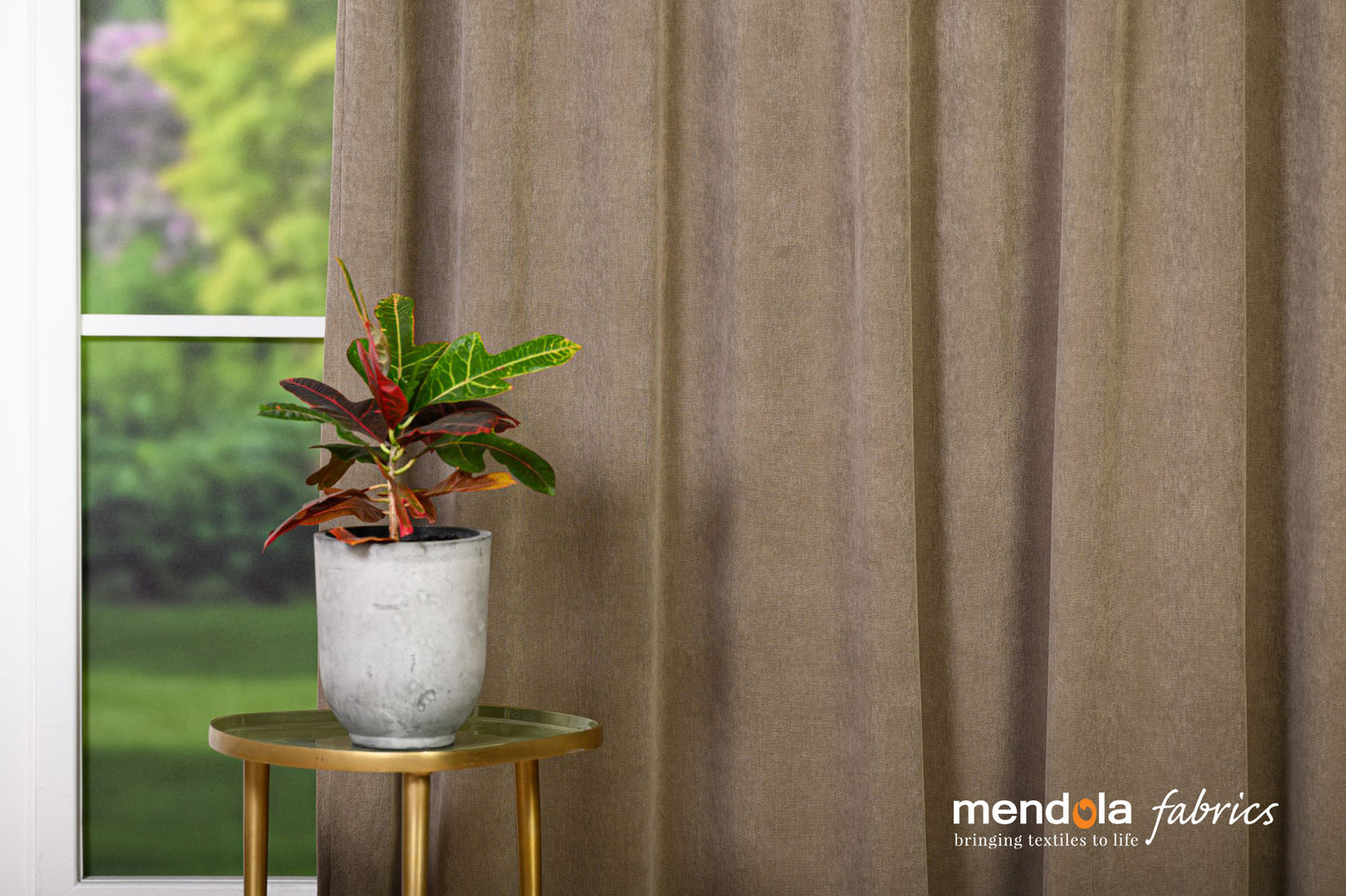 Draperie PONTE 30, maro, țesătură tip chenille