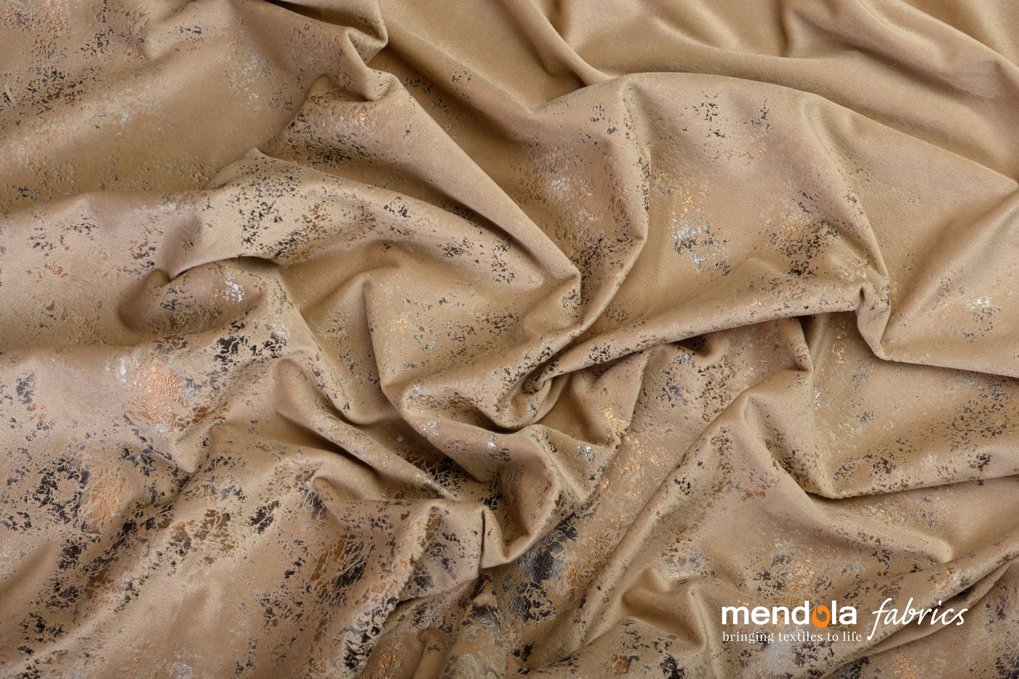 Draperie SIERRA 03, bej, catifea cu model mineral