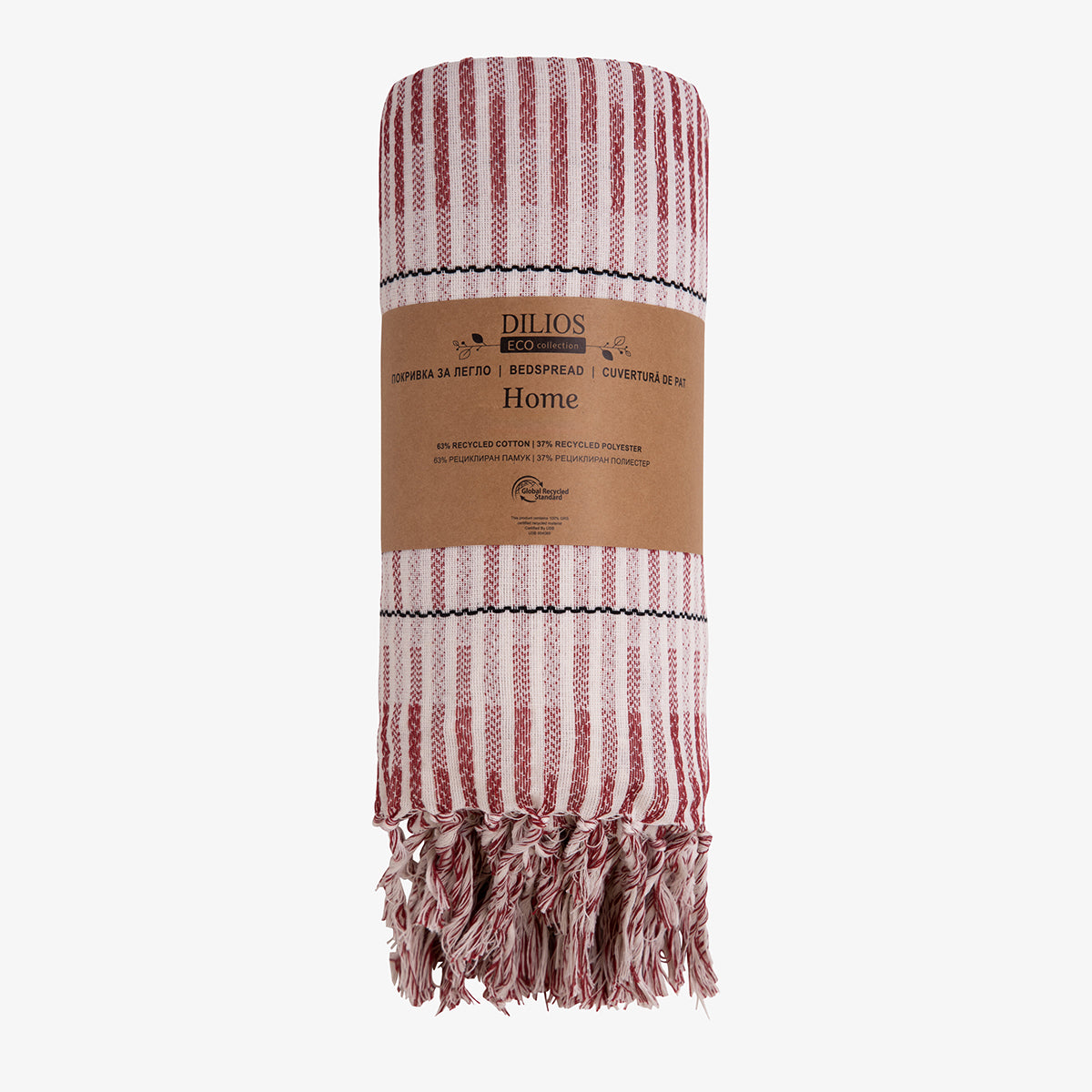 Cuvertura HOME rosu si ecru 160/230 cm