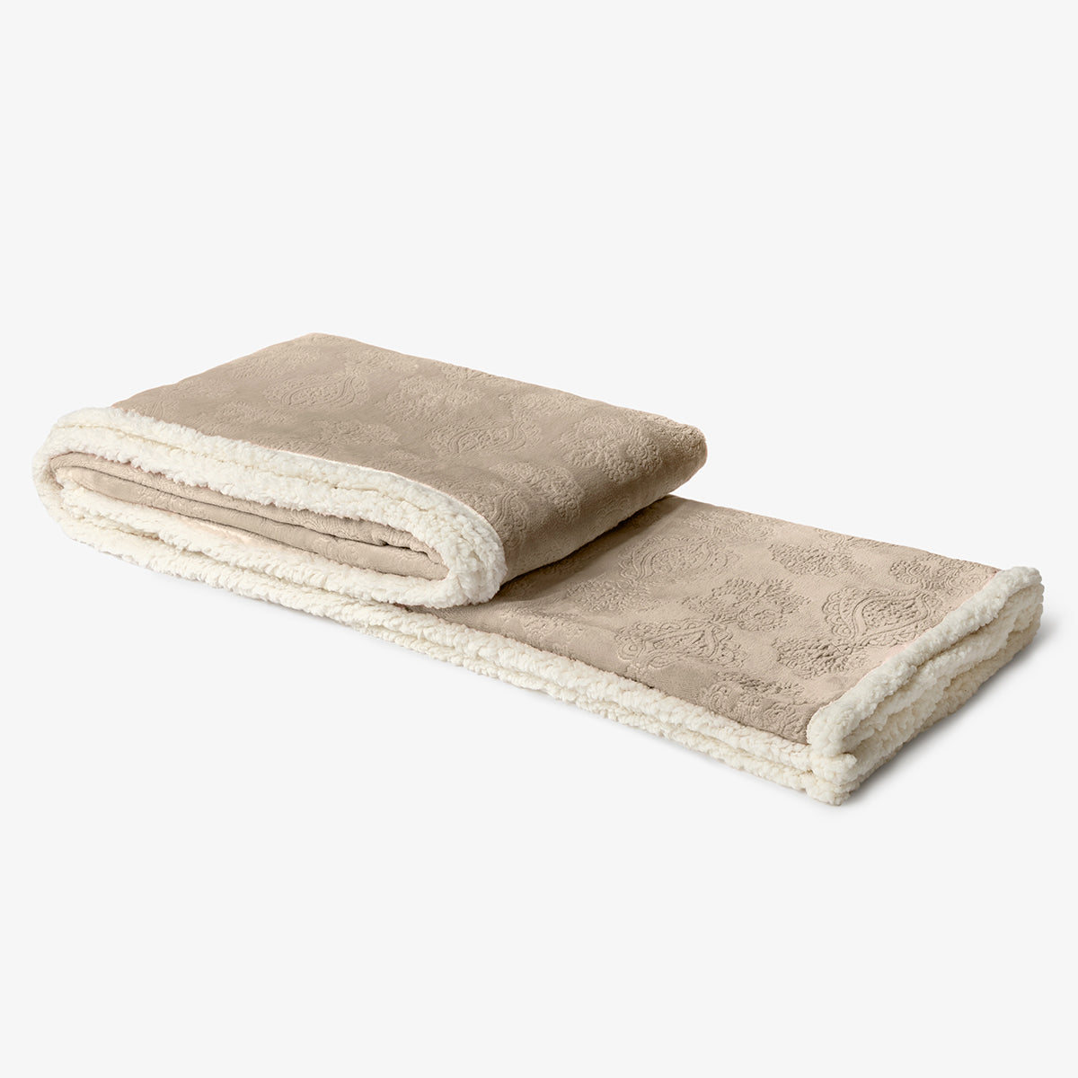 Luxuriously designed fluffy blanket MAJESTIC TAUPE 200/220 cm
