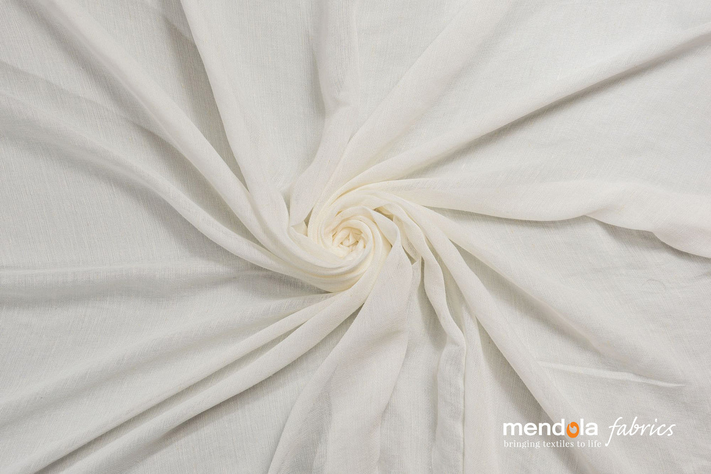 Figuera 02 curtain, cream, transparent, with linen look