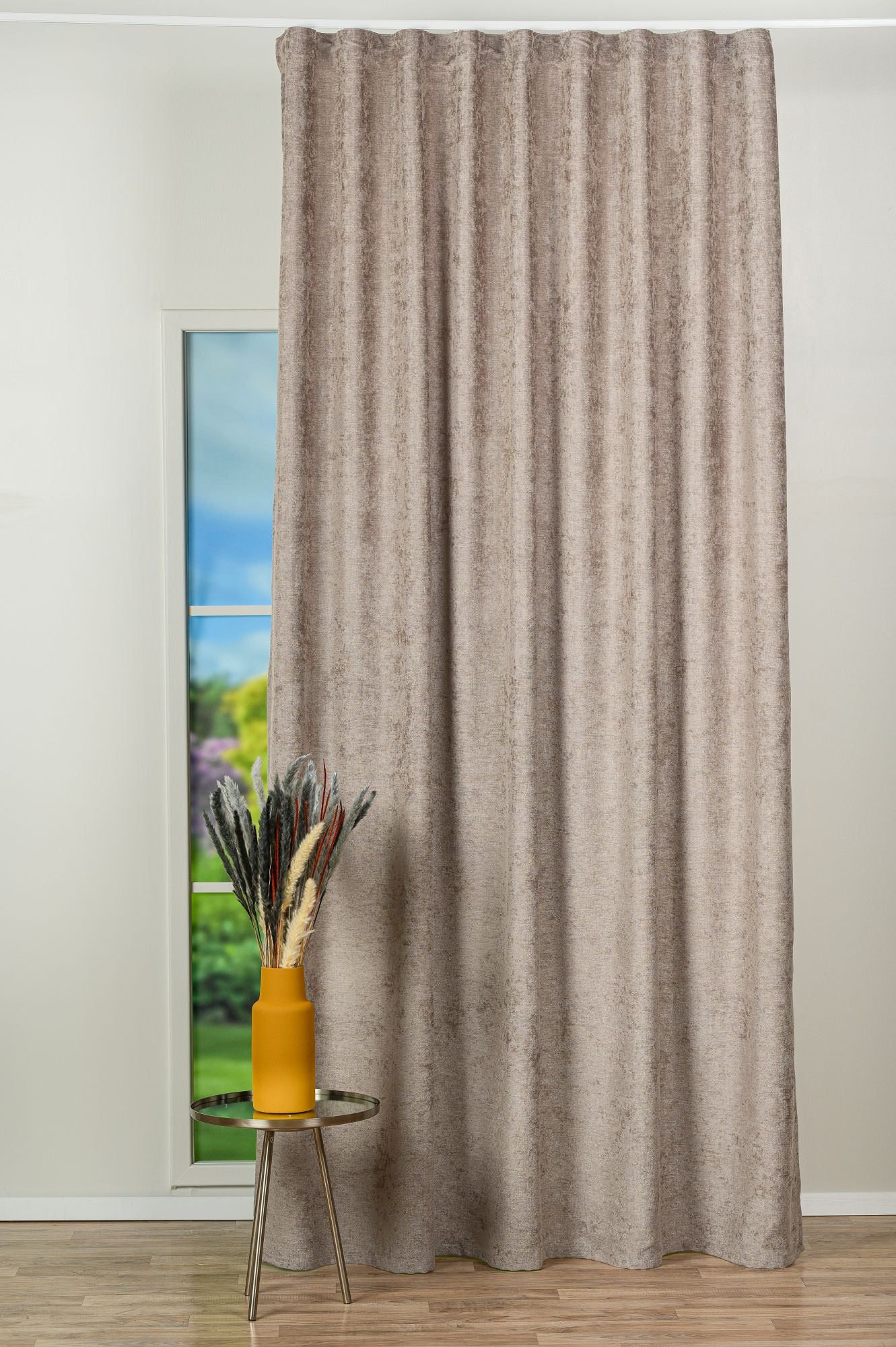 Draperie Cypress 09, cafea, țesătură tip chenille