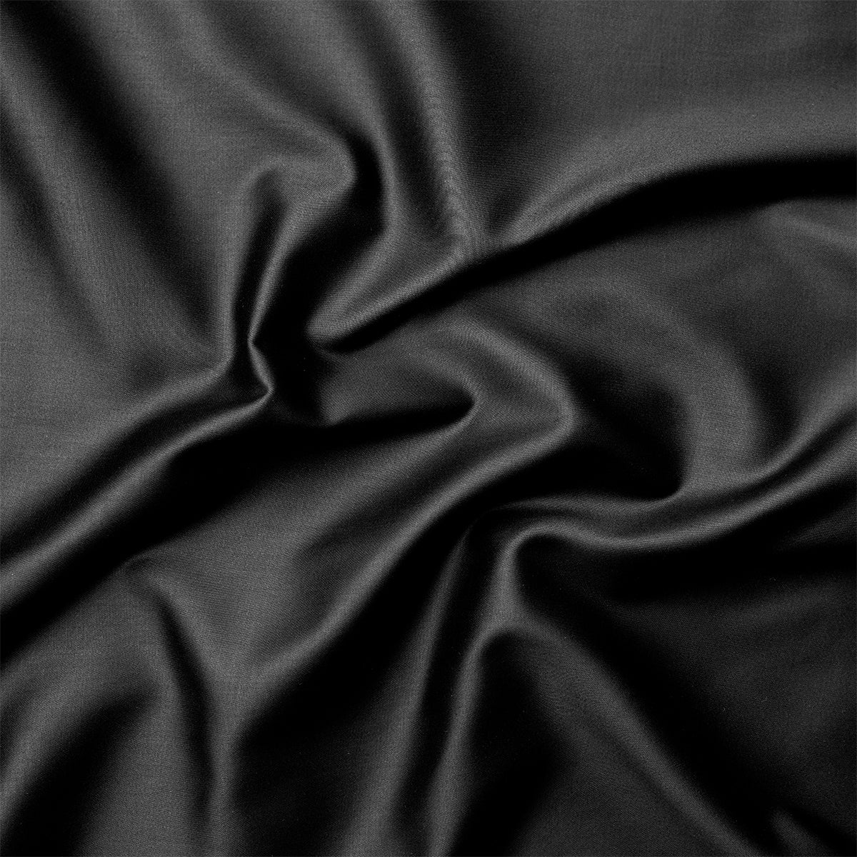 Cearsaf de pat cu elastic SATEEN NEGRU 100/200/25 cm 100% bumbac satinat