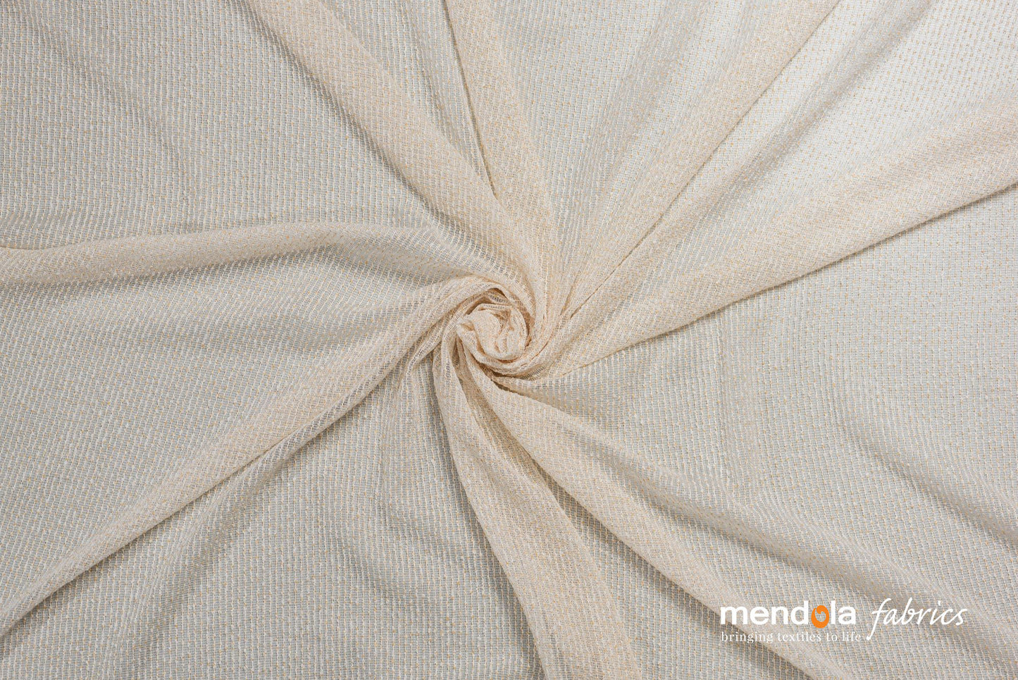 Curtain Akante 02, cream, plain, with natural fabric