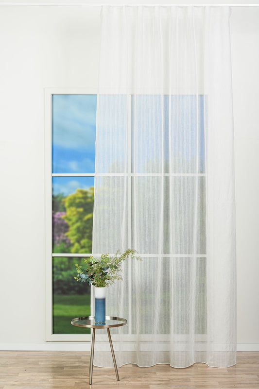 Perdea Posh 01, in, alb, cu detalii de argint