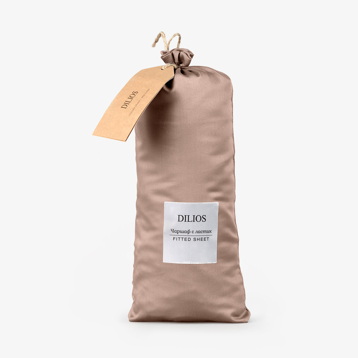 Fitted sheet SATEEN ROSE 200/200/25 cm 100% satin cotton