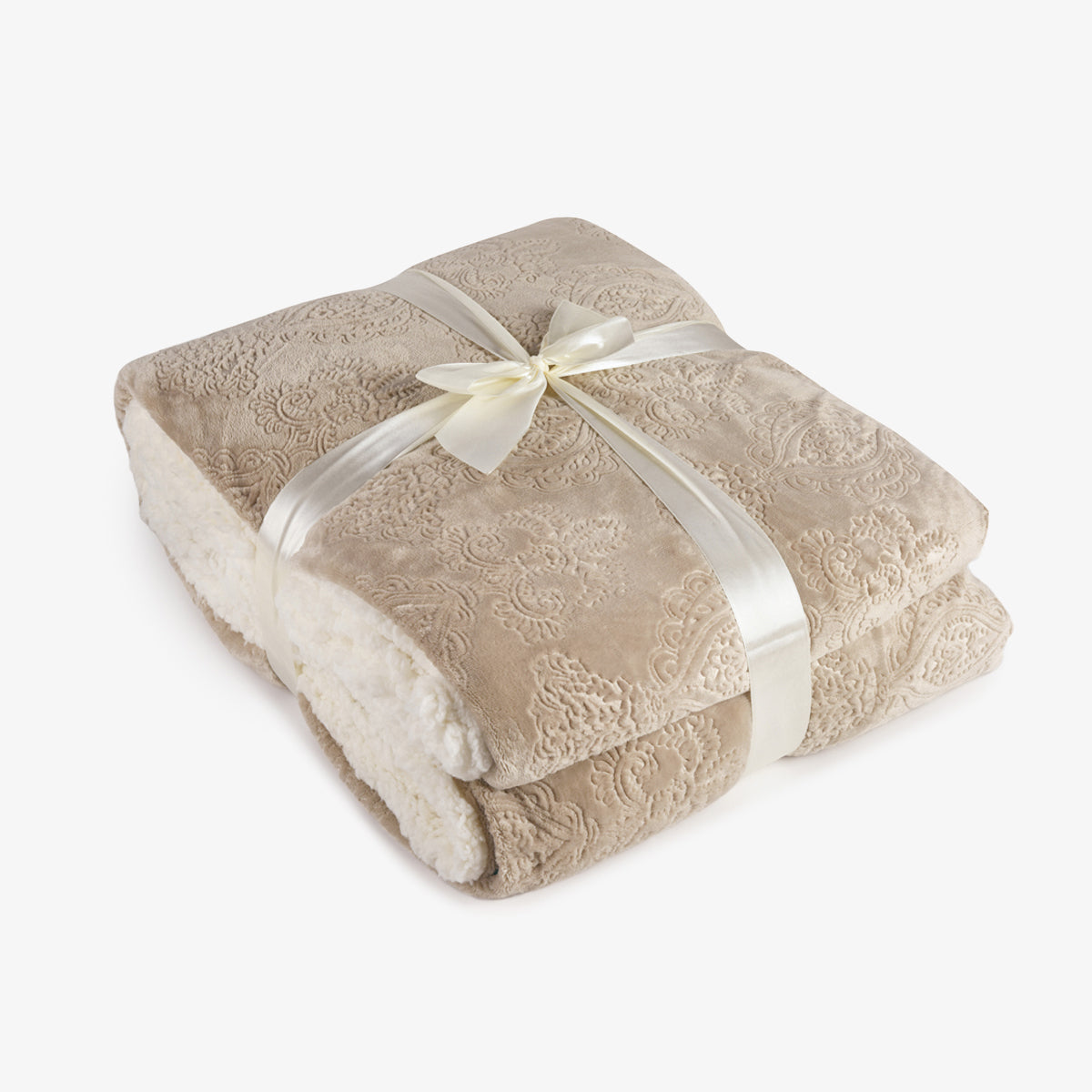 Luxuriously designed fluffy blanket MAJESTIC TAUPE 200/220 cm