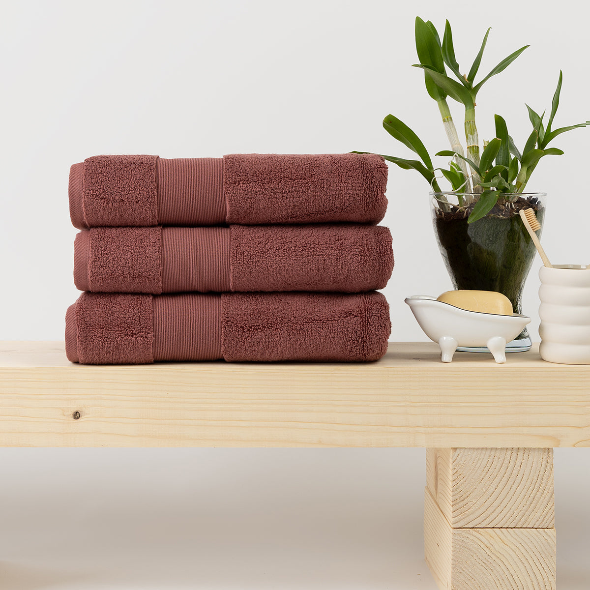 Prosop de baie PETRA BORDEAUX 50/80 cm