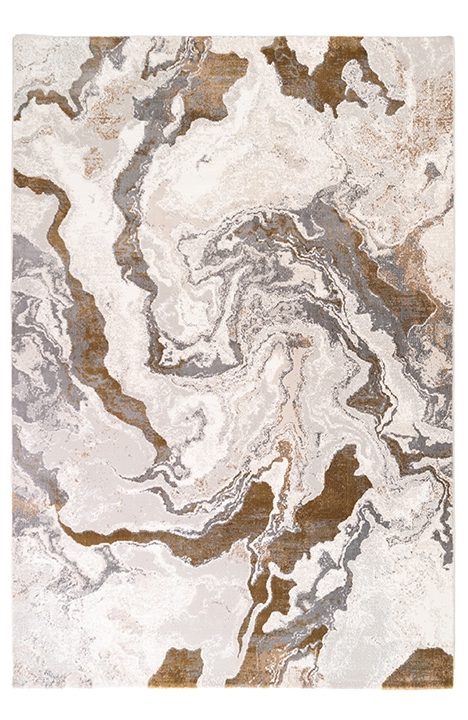 Covor BOMBAI Print Abstract Bej/Gri/Auriu