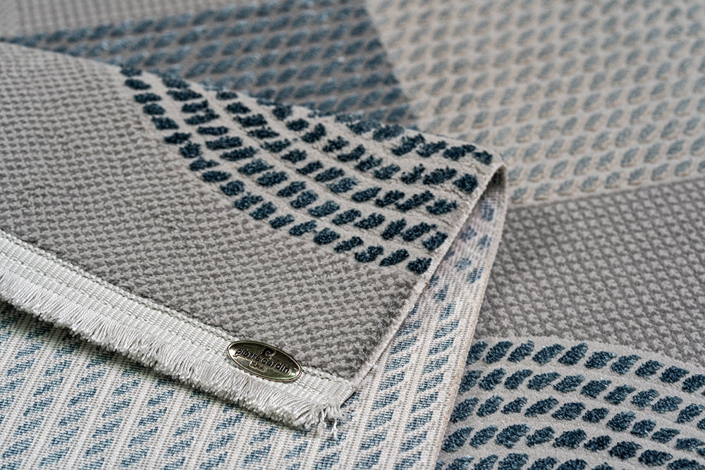 PIERRE CARDIN COZZY Dark Geometric Strokes rug