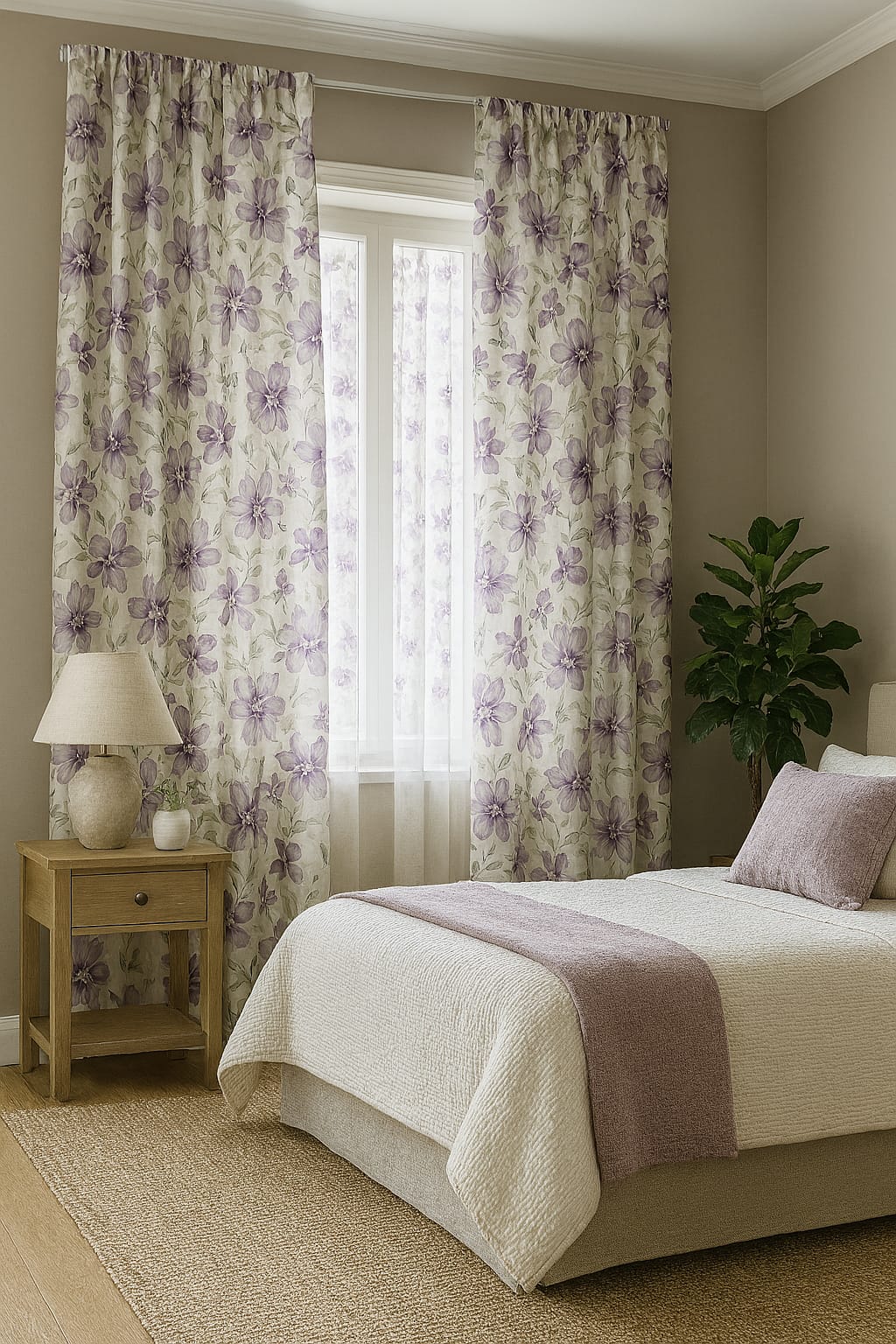 Draperie DG 700/08, dimout, cu model floral