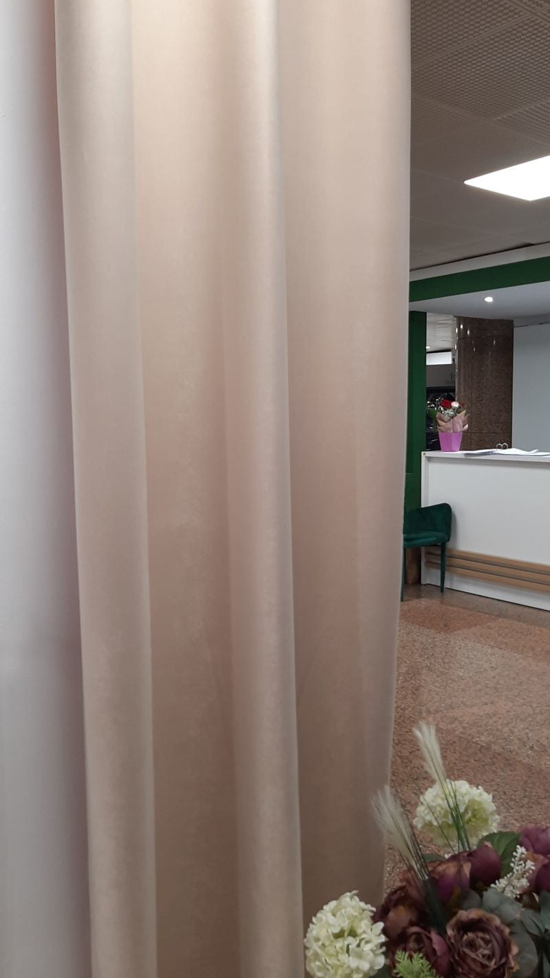 Draperie 15330/174, in, roz, model patinat, cu două fețe