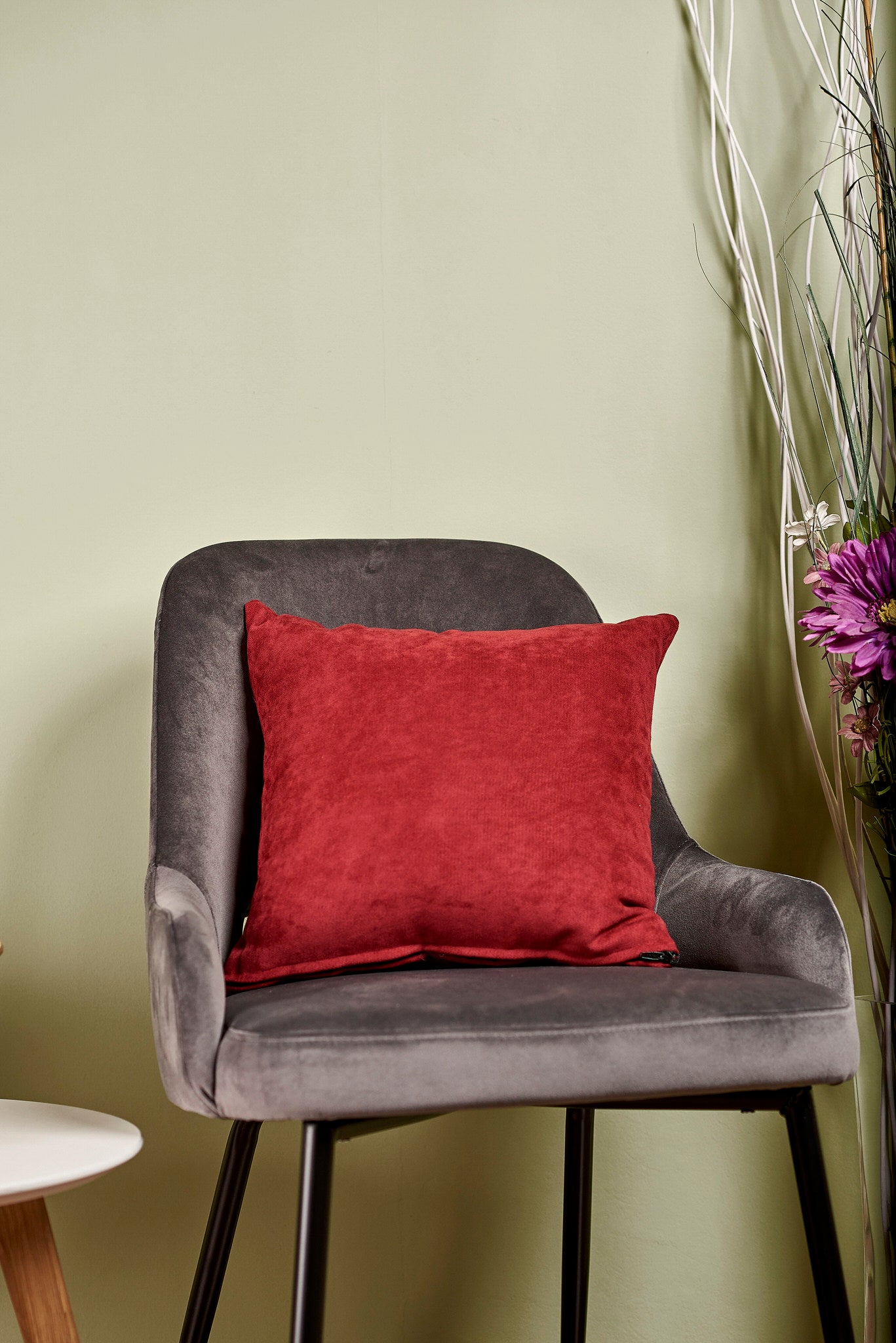 Față pernă Red – Husă pernă decorativă 40×40, tafta texturată, red bordeaux