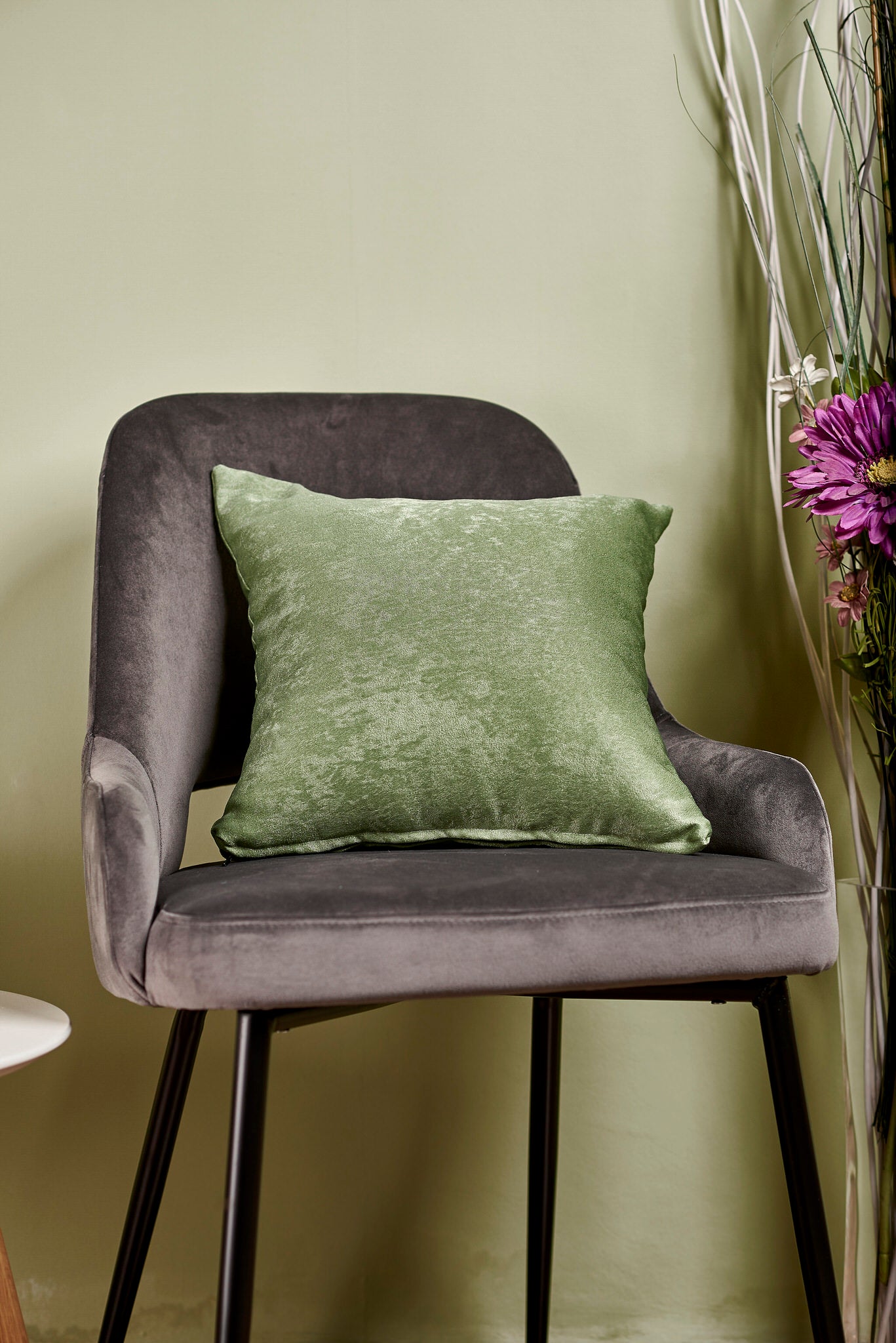 Față pernă Soft – Husă pernă decorativă 40×40, tafta texturată, verde