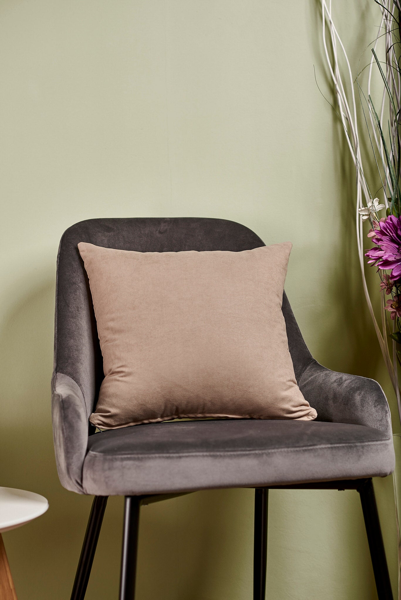 Față pernă Sweden 7 – Husă pernă decorativă 40×40, tafta texturată, bej mat