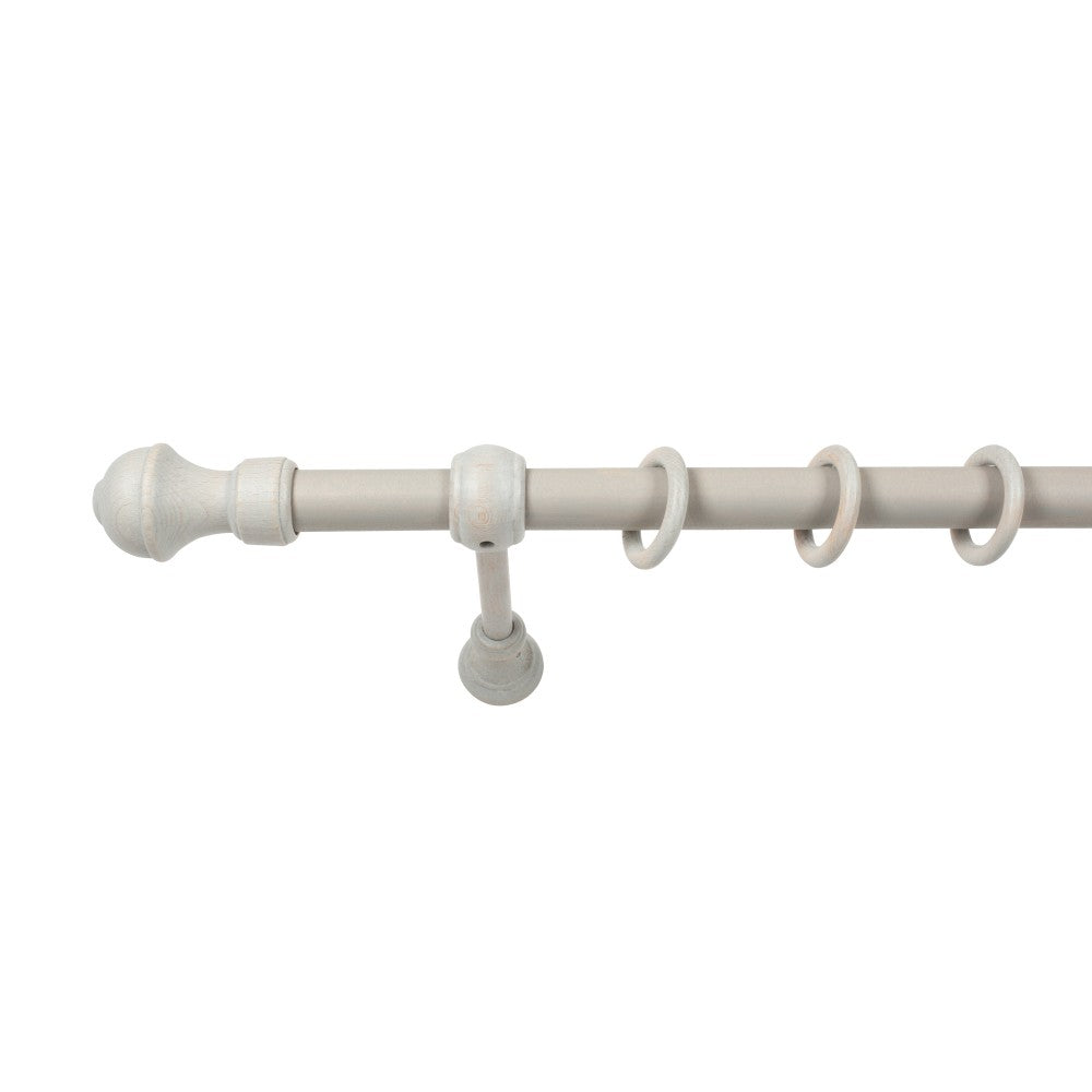 Galerie simpla lemn masiv Ares, consola standard, nuanta gri-antic, 280 cm - KIT COMPLET