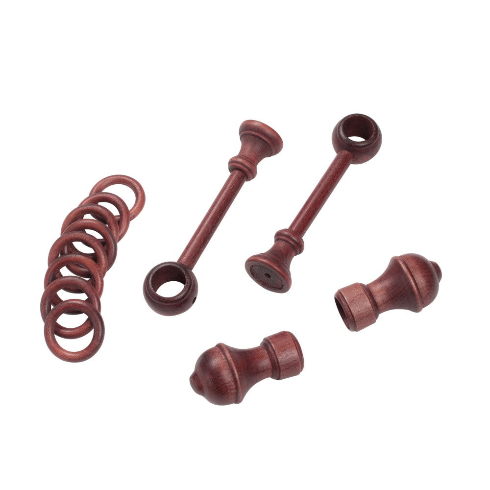 Galerie simpla lemn masiv Ares, consola standard, nuanta mahon, 300 cm - KIT COMPLET