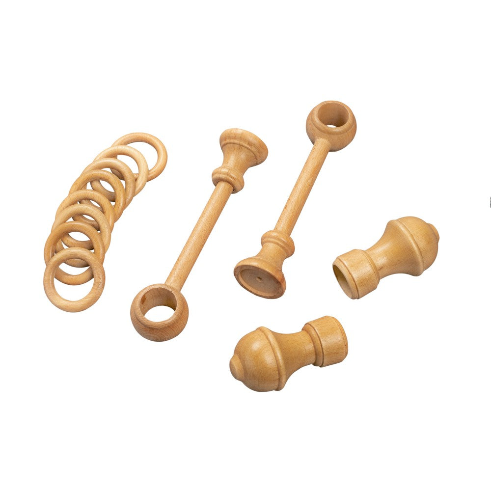 Galerie simpla lemn masiv Ares, consola standard, nuanta stejar, 180 cm - KIT COMPLET