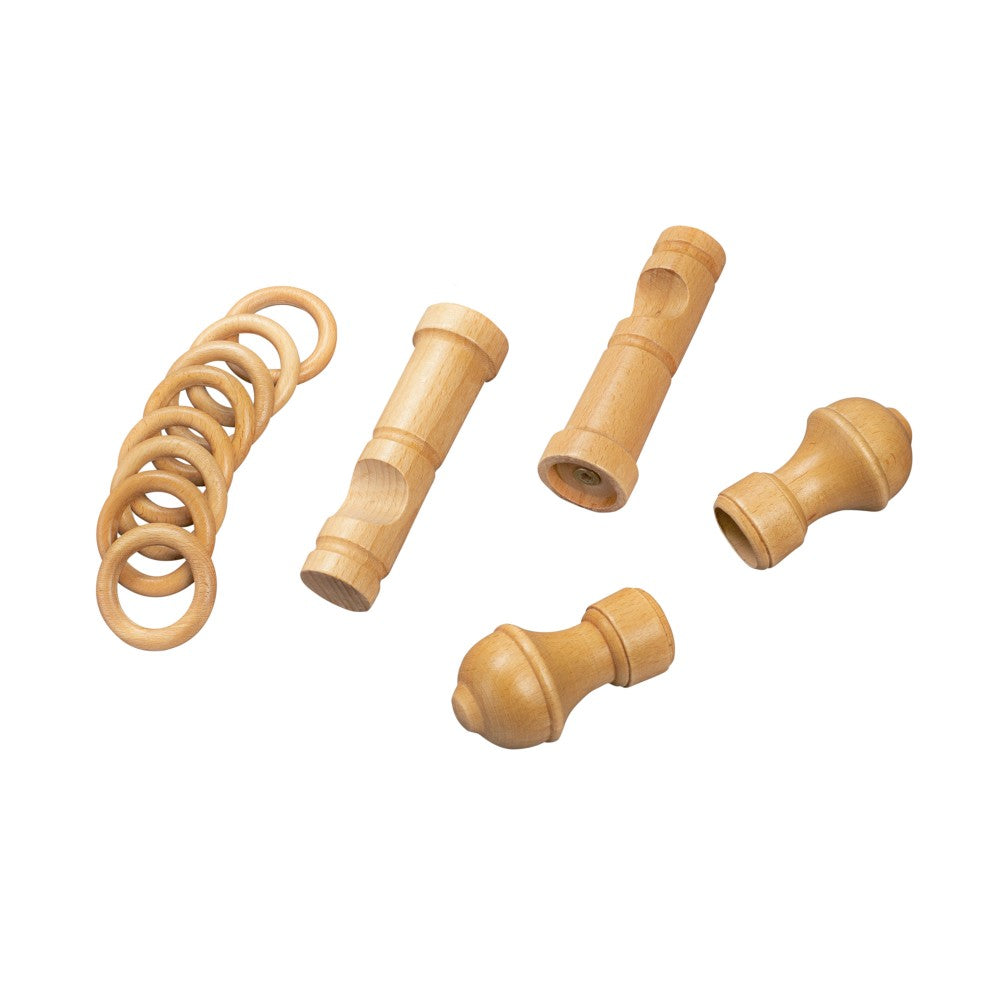 Galerie simpla lemn masiv Ares, consola moderna, nuanta stejar, 140 cm - KIT COMPLET