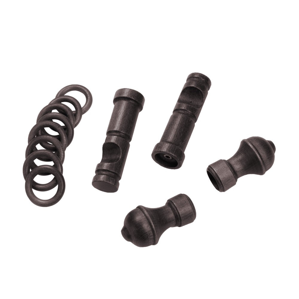 Galerie simpla lemn masiv Ares, consola moderna, nuanta wenge, 360 cm - KIT COMPLET