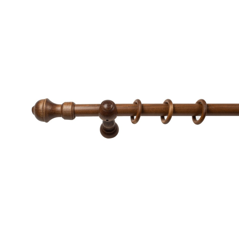 Galerie simpla lemn masiv Ares, consola clasica, nuanta nuc, 300 cm - KIT COMPLET